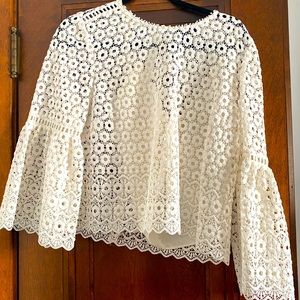 JCREW White Eyelet Blouse